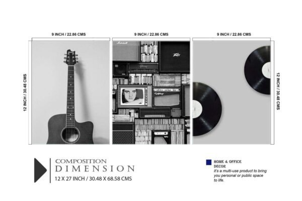 Retro Music themed UV Textured Panel Painting