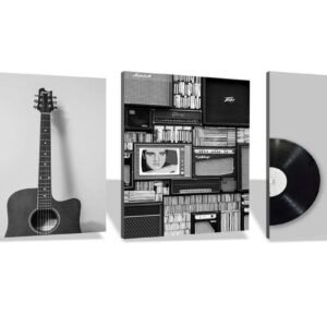 Retro Music themed UV Textured Panel Painting - Image 3