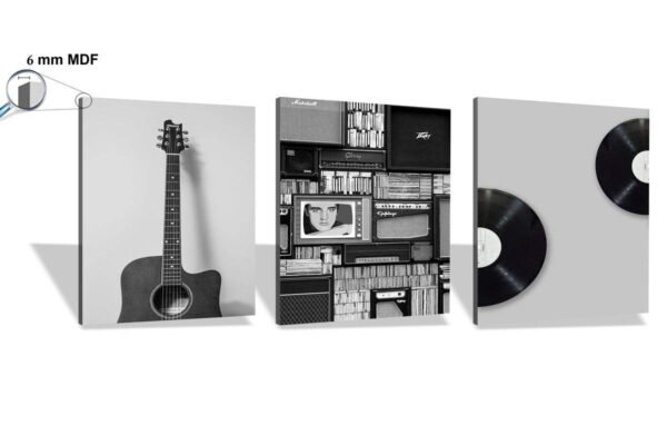 Retro Music themed UV Textured Panel Painting