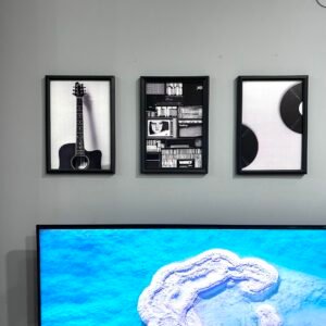 Retro Music themed UV Textured Panel Painting - Image 1