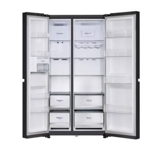 LG 655 L side by side refrigerator Black Mirror Finish - Image 4