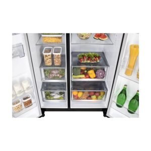 LG 655 L side by side refrigerator Black Mirror Finish - Image 5