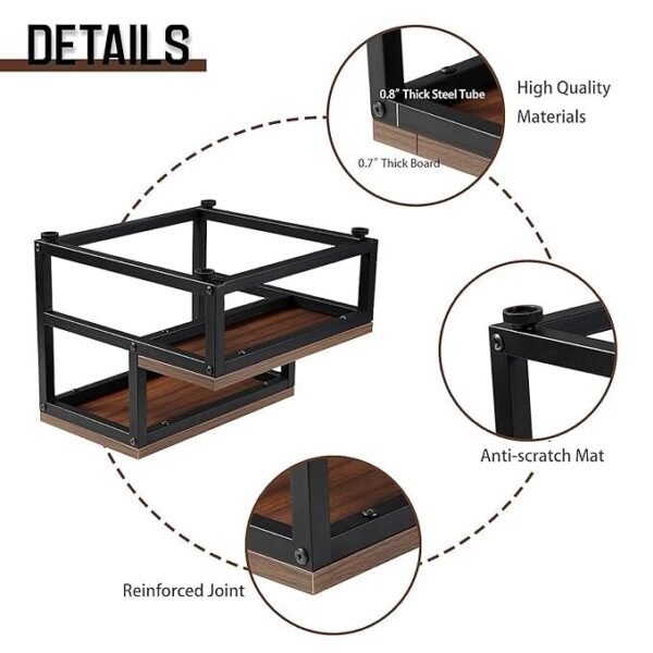 2 Step wooden staircase for tall shelf access