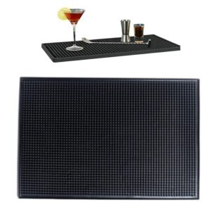 Bar Rubber mat to contain spills 18" x 12" Black - Image 2