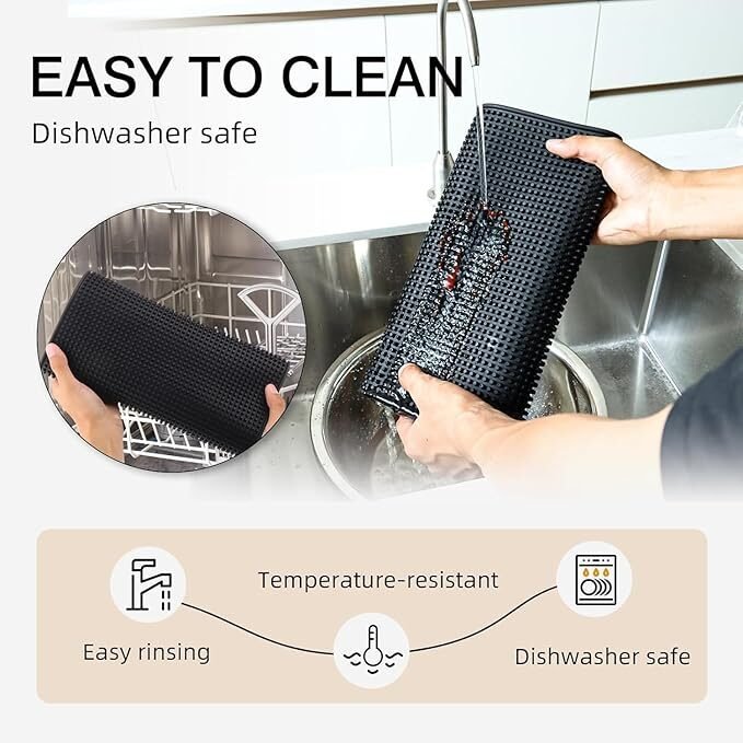 Bar Rubber mat to contain spills 18" x 12" Black - Image 4