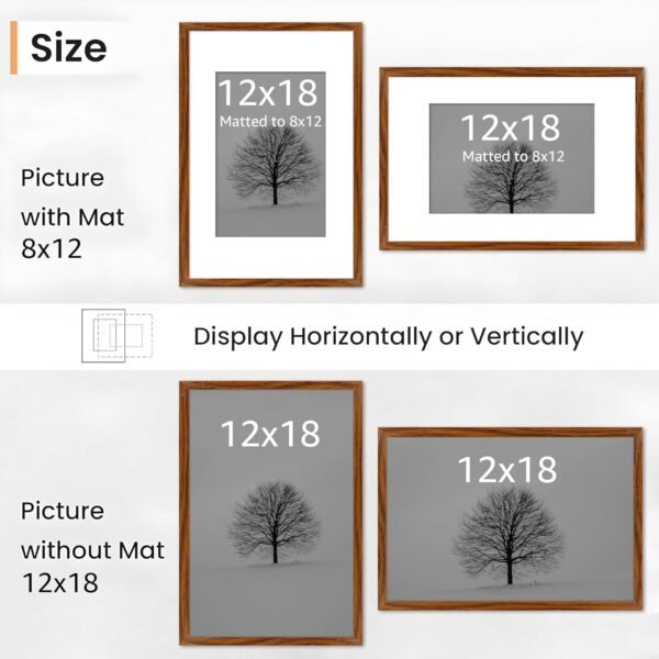 Frame Wooden finish 12 x 18 in