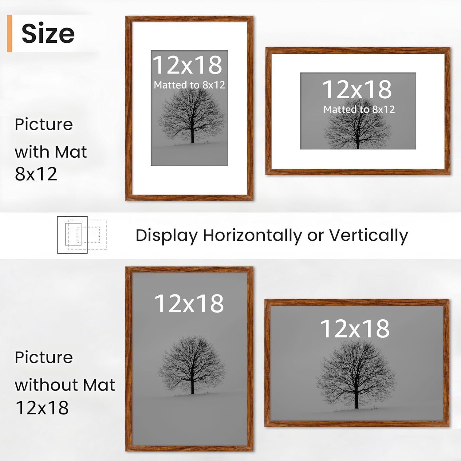 Frame Wooden finish 12 x 18 in - Image 2