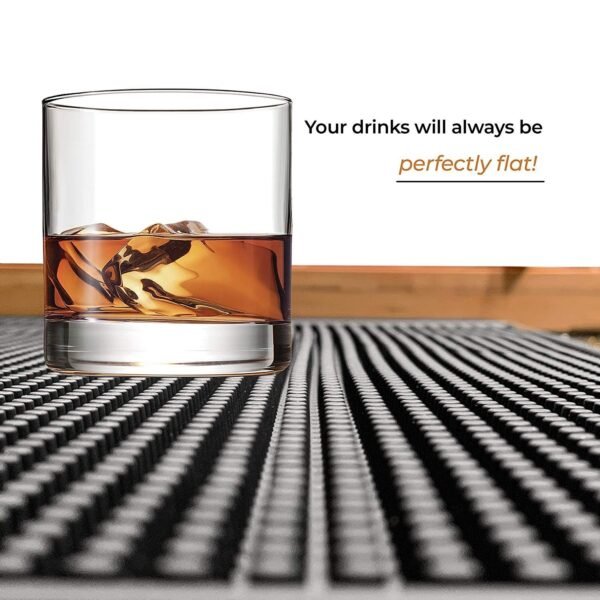 Bar Rubber mat to contain spills 18" x 12" Black