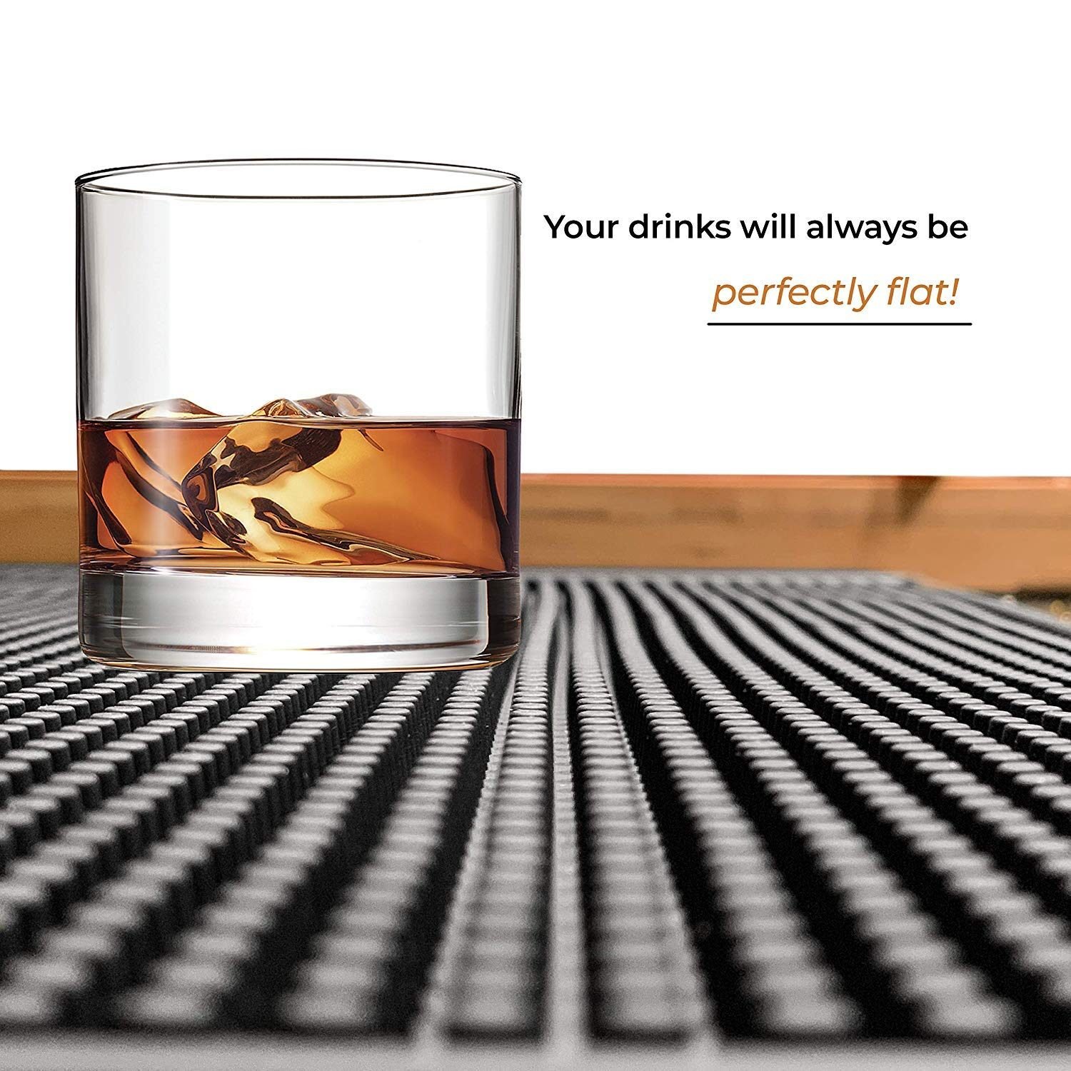 Bar Rubber mat to contain spills 18" x 12" Black - Image 6