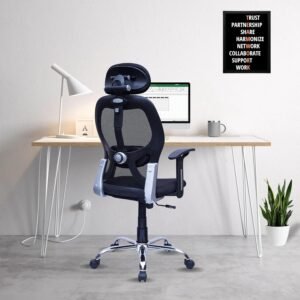 Office chair - Ergonomically Adjustable High Back Mesh Home & Office Revolving Chair. - Image 2