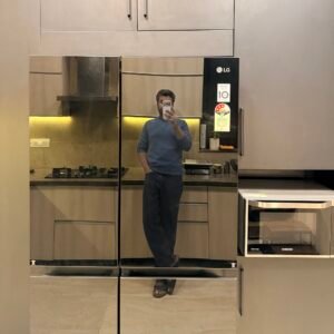 LG 655 L side by side refrigerator Black Mirror Finish - Image 1