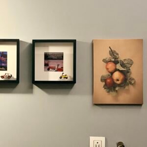 Picture with Frame PJÄTTERYD, leaves with apples, 30x40 cm - Image 1