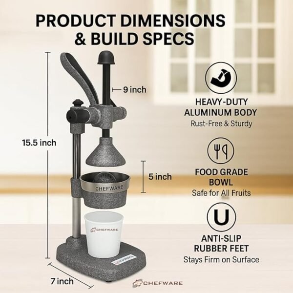 Hand Press Fruits Juicer, Large by CHEFWARE