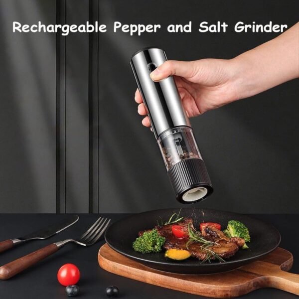 Automatic Electric Pepper Grinder by Konquer Times. Battery powered