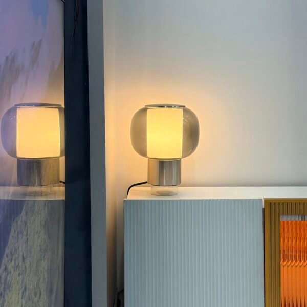 Glass and Steel Table lamp HÖGVIND by IKEA