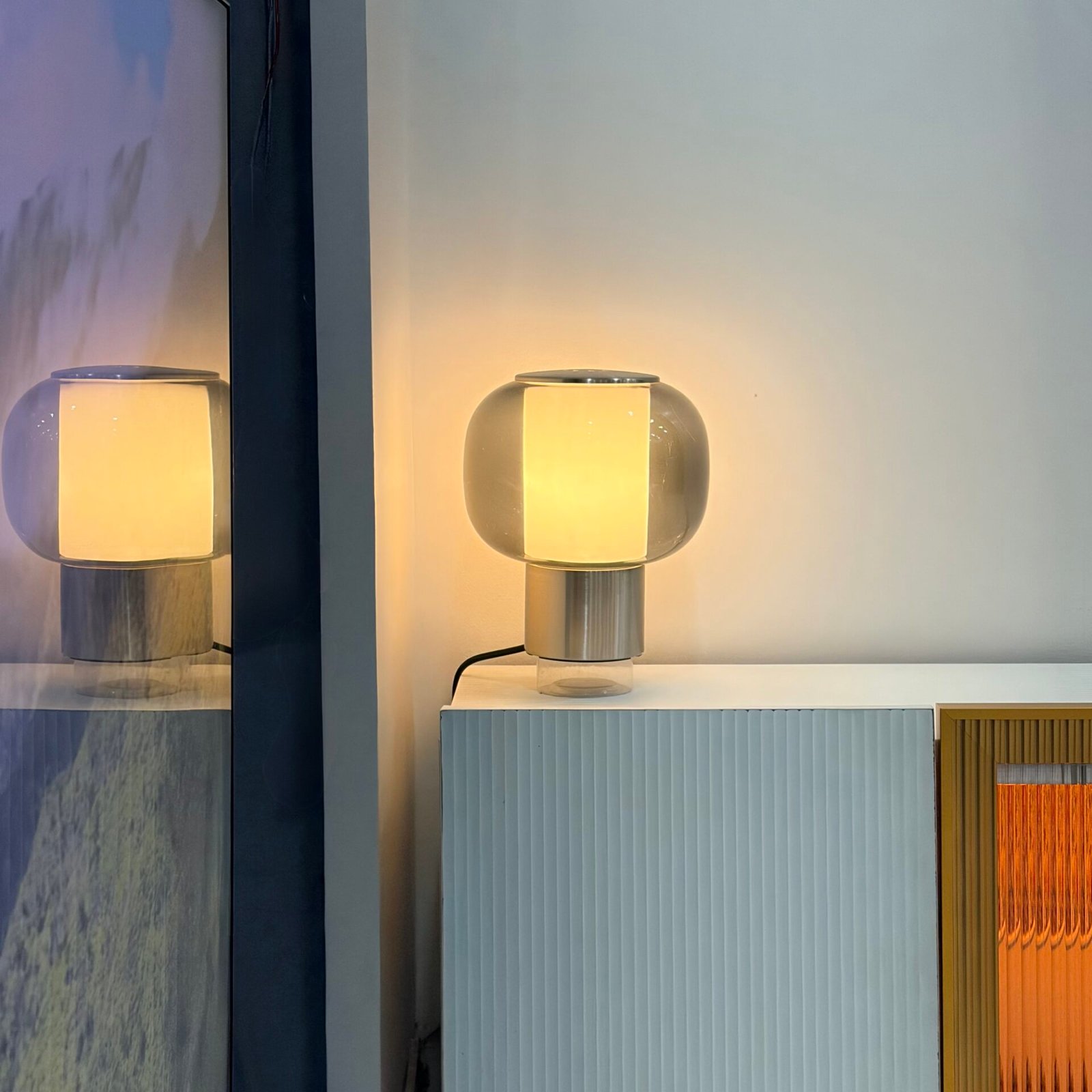Glass and Steel Table lamp HÖGVIND by IKEA - Image 1