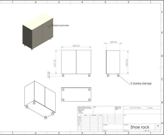 Shoe rack for 50 pairs + Accessories