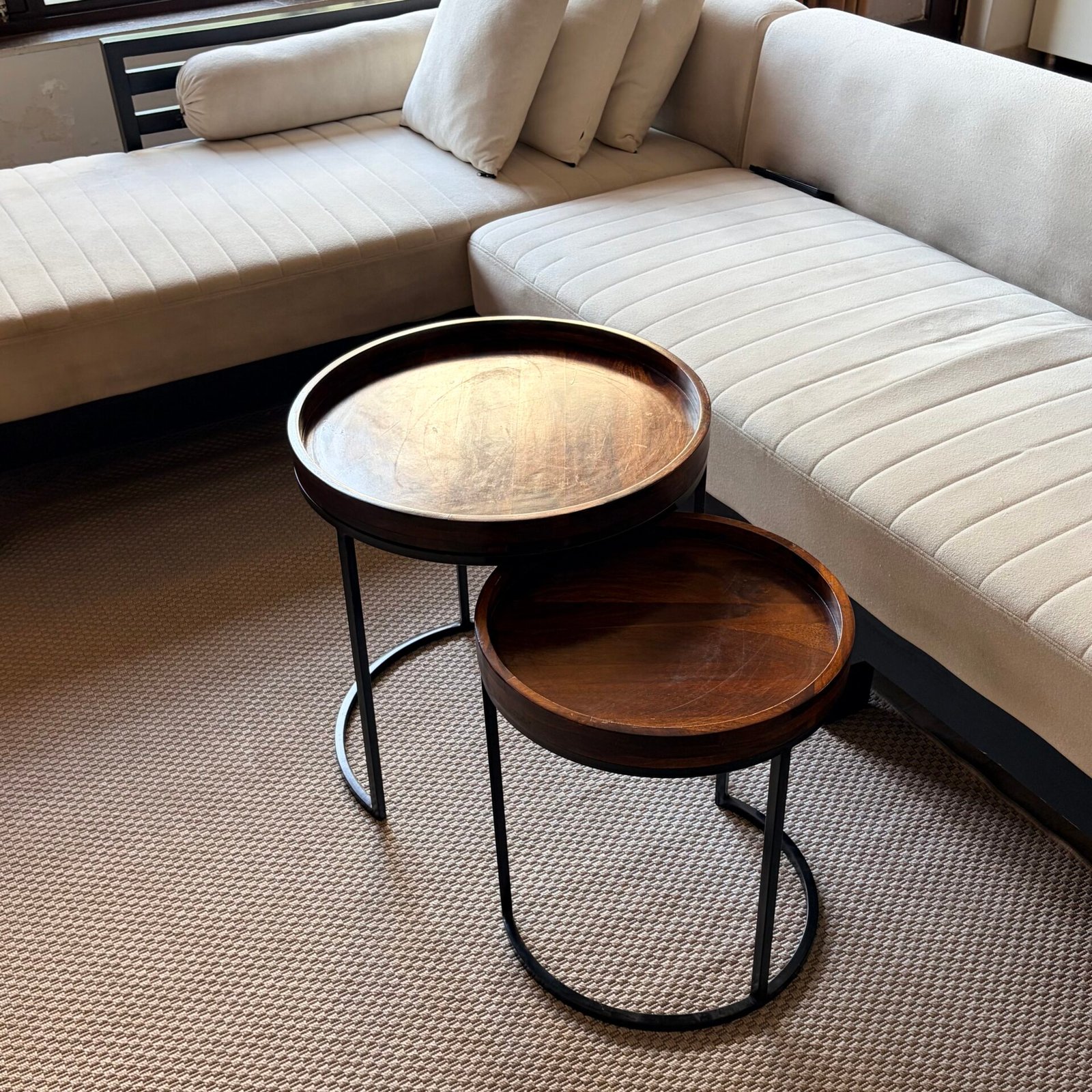 Minimalist textured beige rug from IKEA - Image 4
