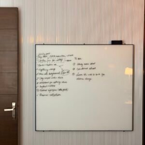 Whiteboard - Glass with black Aluminium frame Large - Image 1