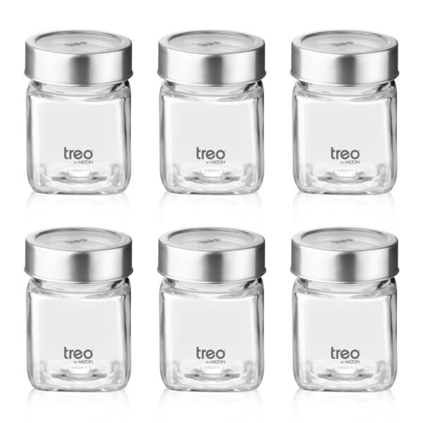 TREO by Milton 180 ml Glass Jar with transparent LID