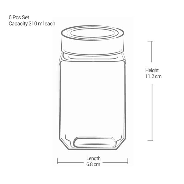 TREO by Milton 310 ml Glass Jar with transparent LID