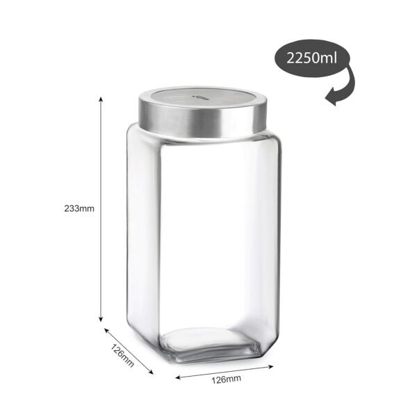 Cello 2250 ml Glass Jar with transparent LID